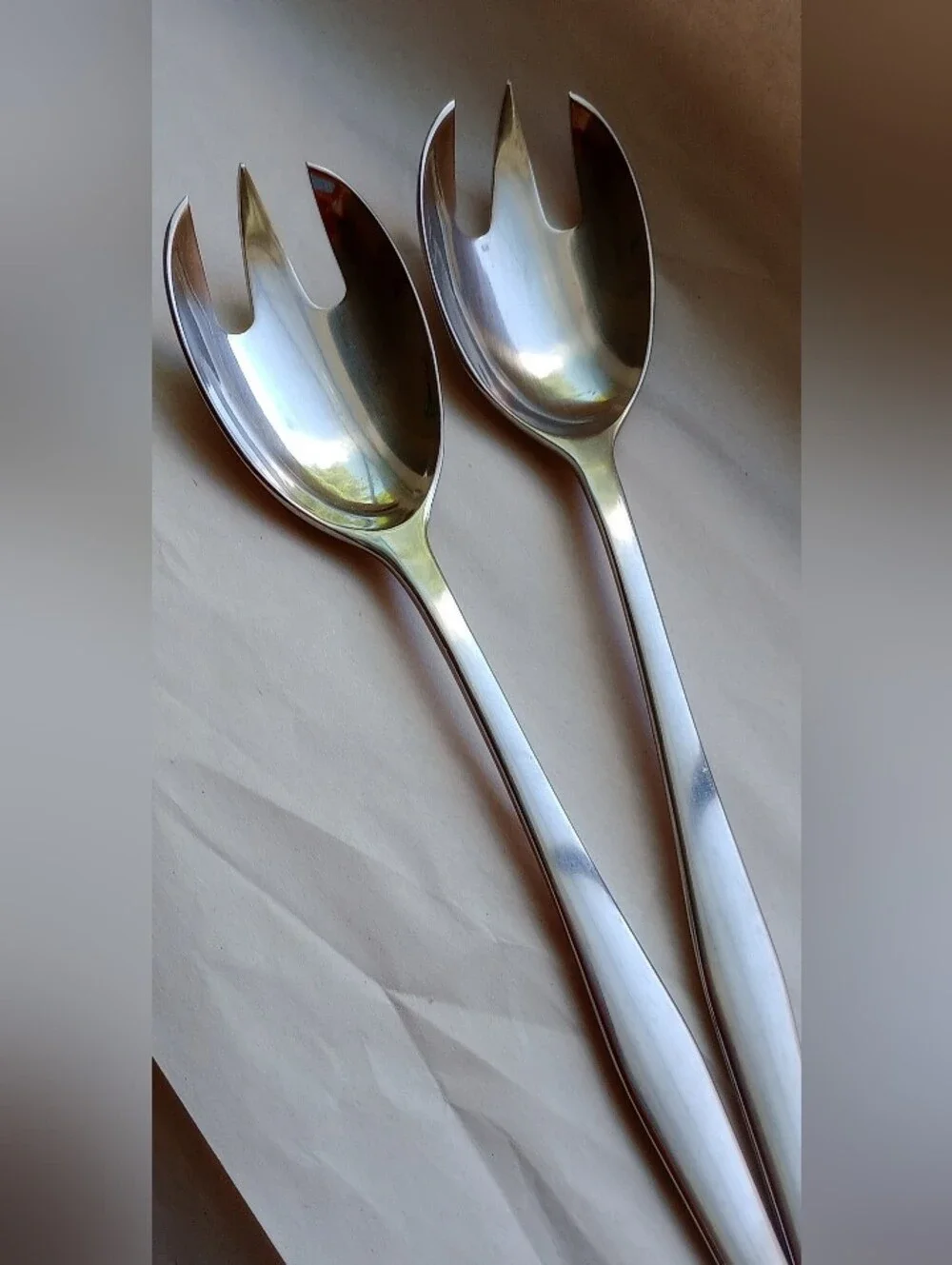 Dansk Variation V Three Piece Salad Set One Spoon Two Sporks Stainless